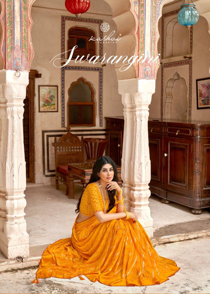 Kashvi Swarangini Fancy Ethnic Wear Wholesale Saree Collection